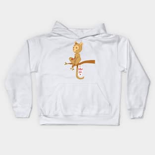 Monkey Likes Pie Kids Hoodie